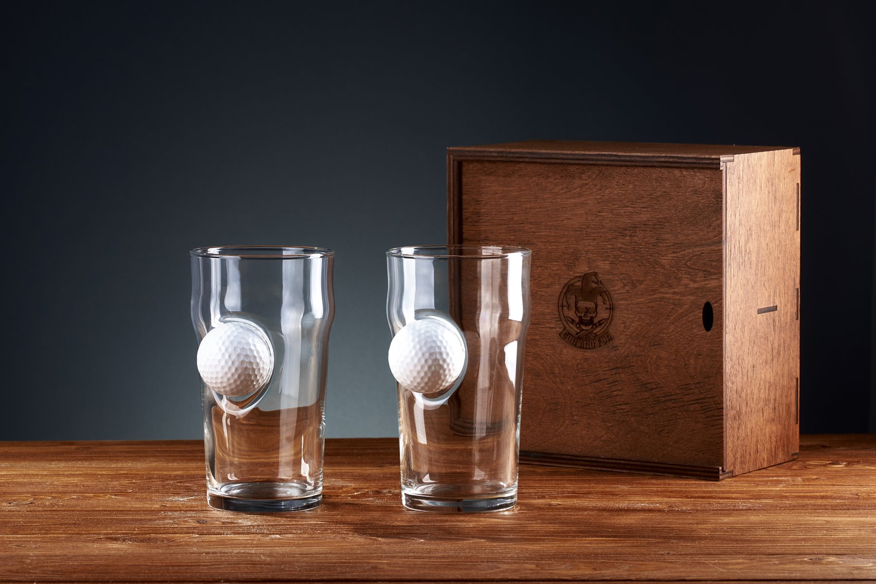 Product picture 1 of 'Набір пивних келихів з мячем для гольфу'