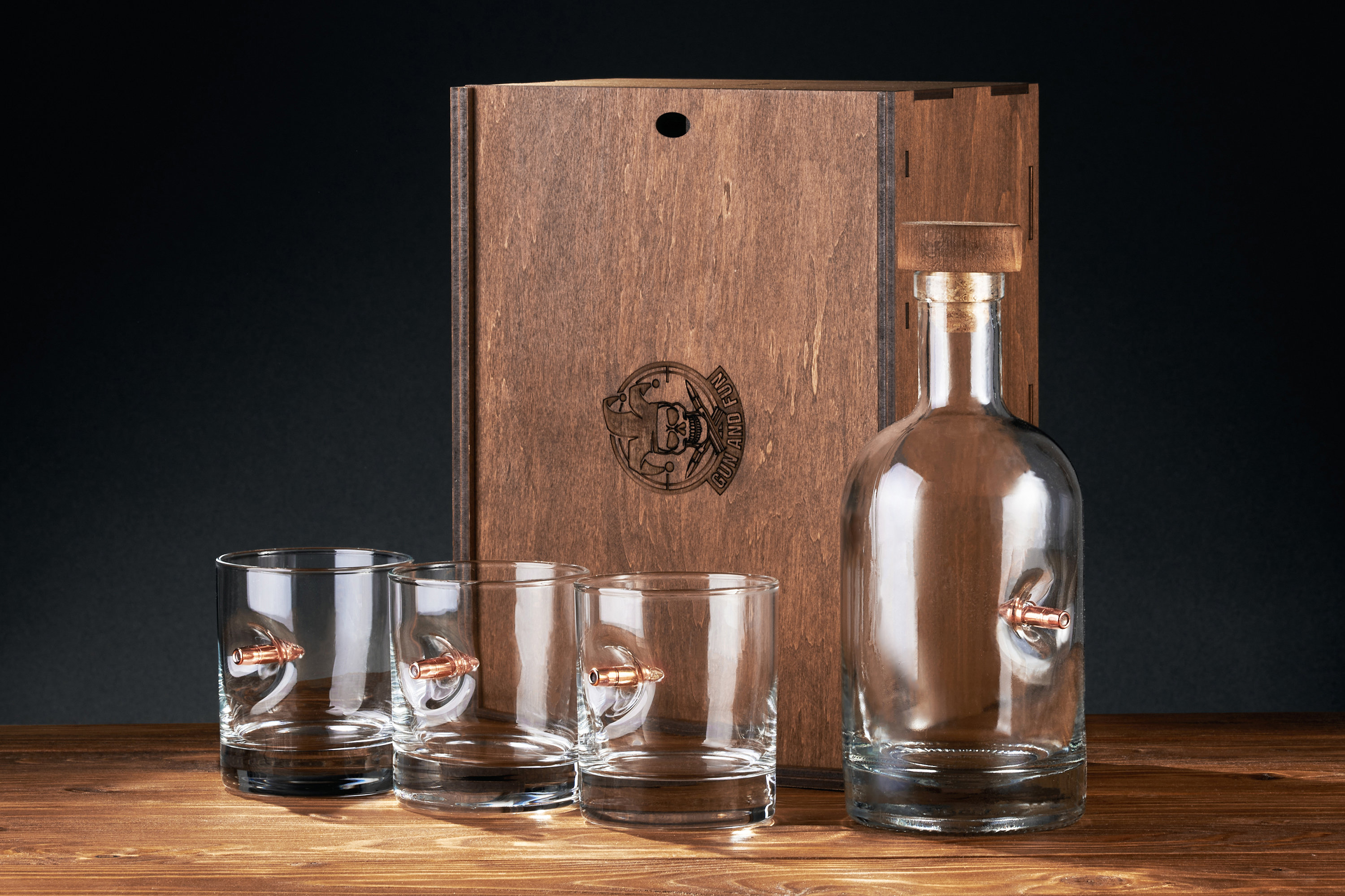 Product picture 4 of 'набір 3 склянки для віскі і графін'
